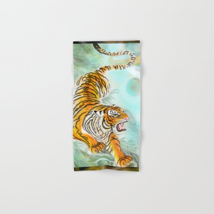 Oriental Tiger Hand & Bath Towel