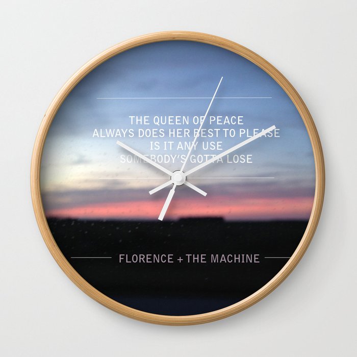 Queen of Peace lyric Wall Clock