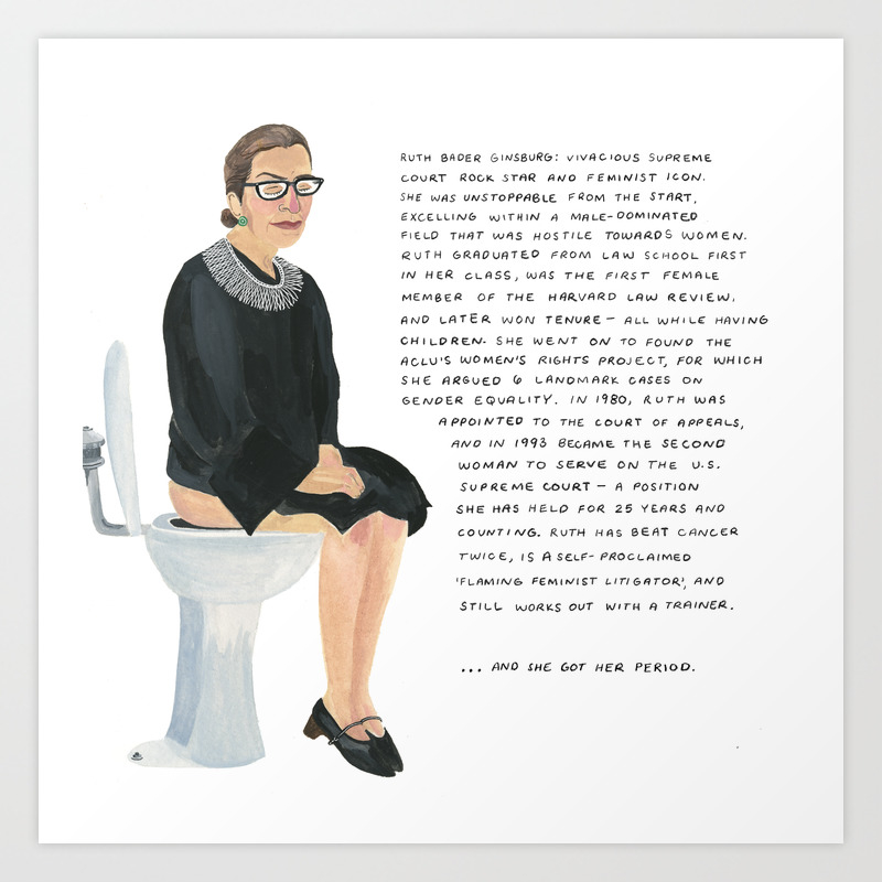 Ruth Bader Ginsburg Art Print By Ariellaelovic Society6