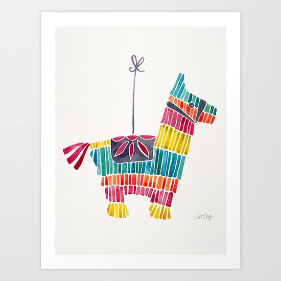 Mexican Donkey Pinata Cmyk Palette Art Print By Catcoq Society6