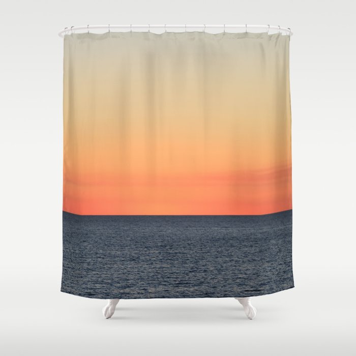 Setting Sun on the Open Sea Shower Curtain