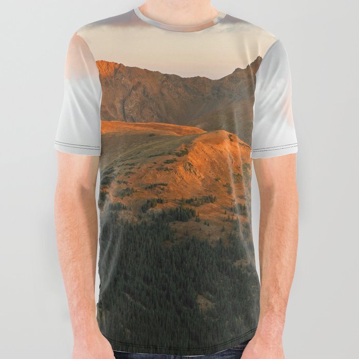 Alpine Sunrise Panorama All Over Graphic Tee