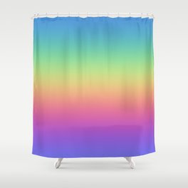 Rainbow Gradient in Soft Vivid Colors Shower Curtain