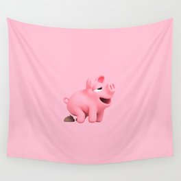 Rosa Pooping PINK Wall Tapestry