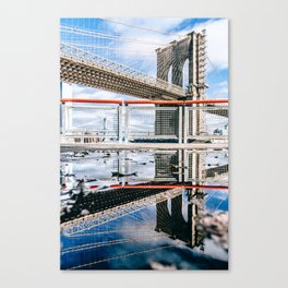 Brooklyn Bridge Reflection Canvas Print