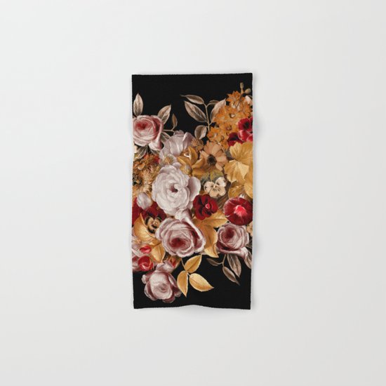 Watercolor Floral Pattern Hand & Bath Towel