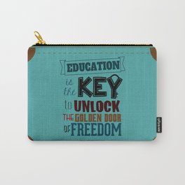 Lab No.4 - Education Is The Key To Unlock - George Washington Carver Inspirational Quotes poster Carry-All Pouch