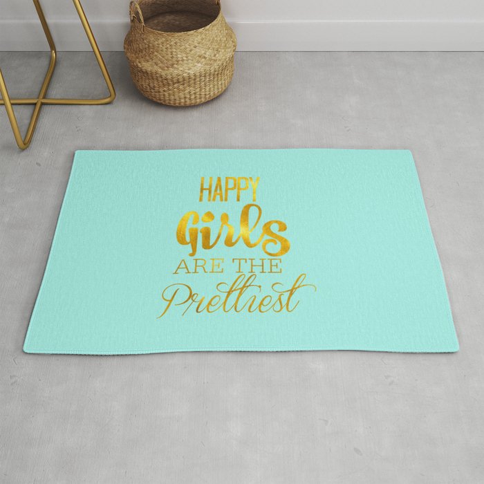 Happy Girls Are The Prettiest Rug