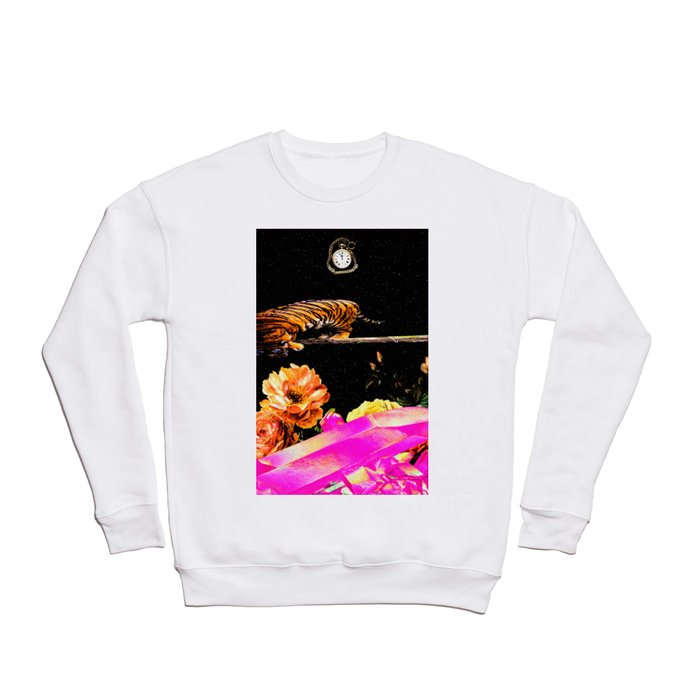 Tiger in Space Crewneck Sweatshirt