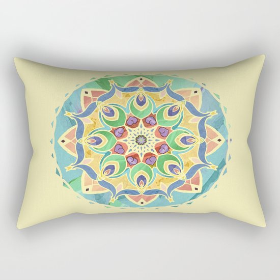 Sand and Silk Mandala 2 Rectangular Pillow