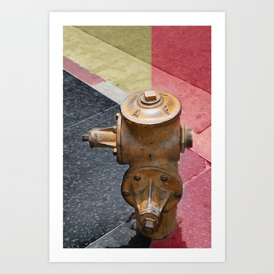 Sunset fire hydrant Art Print