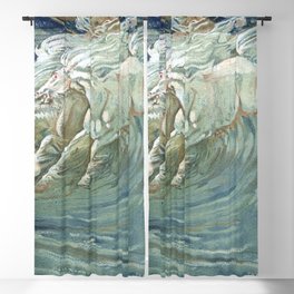 Neptune's Horses by Walter Crane Blackout Curtain