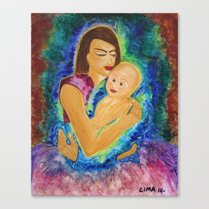 Only Love Is Lovely Acrylic Painting Of A Mother And Her Child