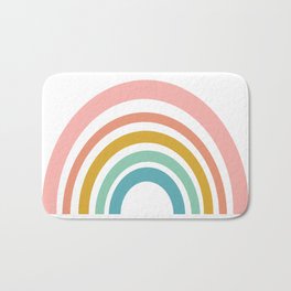 Simple Happy Rainbow Art Bath Mat