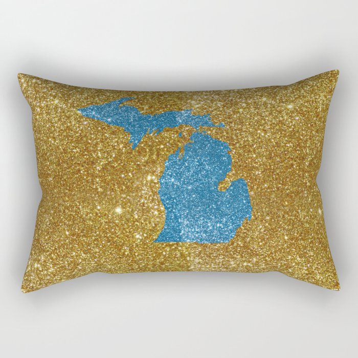 Michigan glitter Rectangular Pillow
