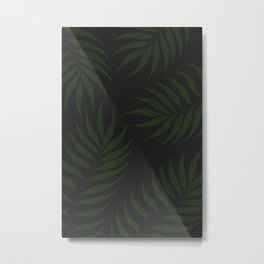 JUNGLE THEAM Metal Print | Palmtree, Spring, Chick, Leaf, Modern, Nature, Ink Pen, Egzotic, Palmleaves, Leaves 