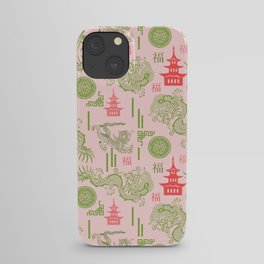 Pink and Green Chinoiserie iPhone Case