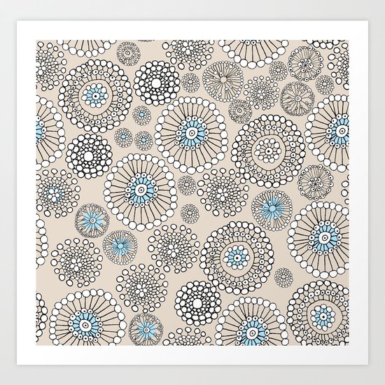 Flower bubble Art Print