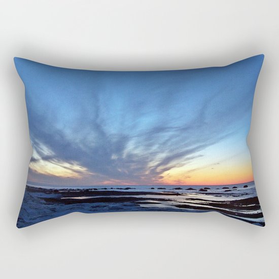 Cloud Streaks at Sunset Rectangular Pillow