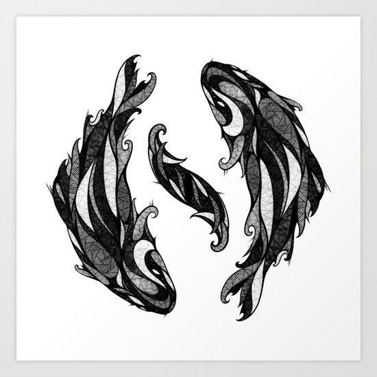 Signs of the Zodiac - Pisces Art Print