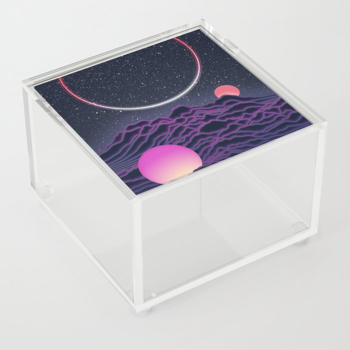 Neon Moonscape Acrylic Box