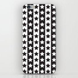 Stars & Stripes - Black & White Modern Art iPhone Skin