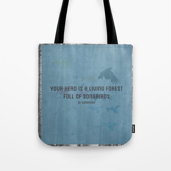 ee cummings - songbirds. Tote Bag