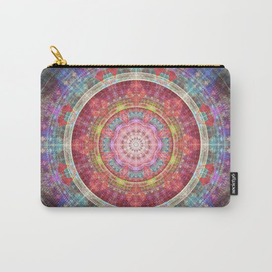 groovy colourful mandala filled with tribal patterns Carry-All Pouch