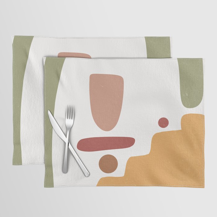 Mid Century Modern Earthy Tones Balance Placemat