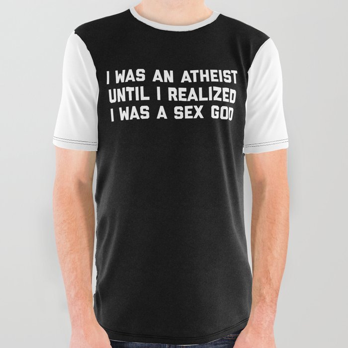 Sex God Funny Quote All Over Graphic Tee