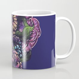 Day of the dead floral sugar skull with flowers colorful design Coffee Mug