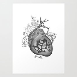 RADIOHEAD HEART Art Print