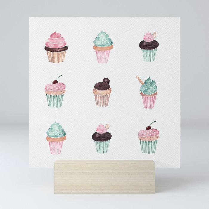 Cute Cupcakes Mini Art Print