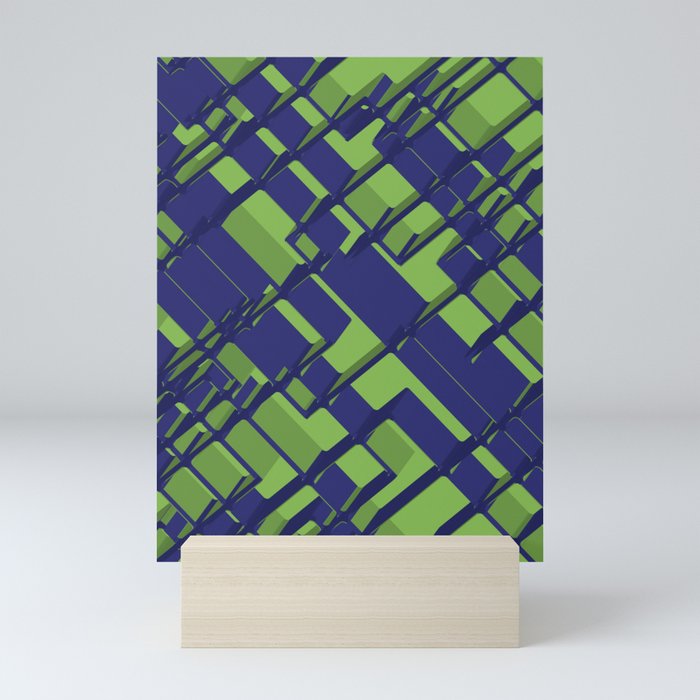 3d Abstract Futuristic Background Iii Mini Art Print By Creativebd