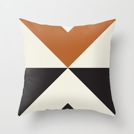 Split X Rust Throw Pillow