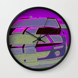 Purple Cobra Wall Clock | Mixed Media, Photo, Digital, Pop Art 