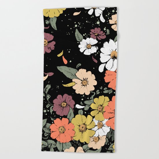 Falling Daisies Beach Towel