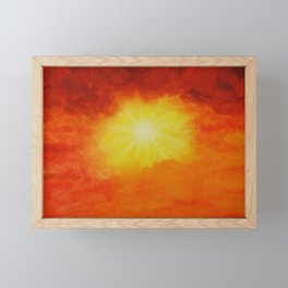 Sunrise 3 / Watercolor Painting Framed Mini Art Print