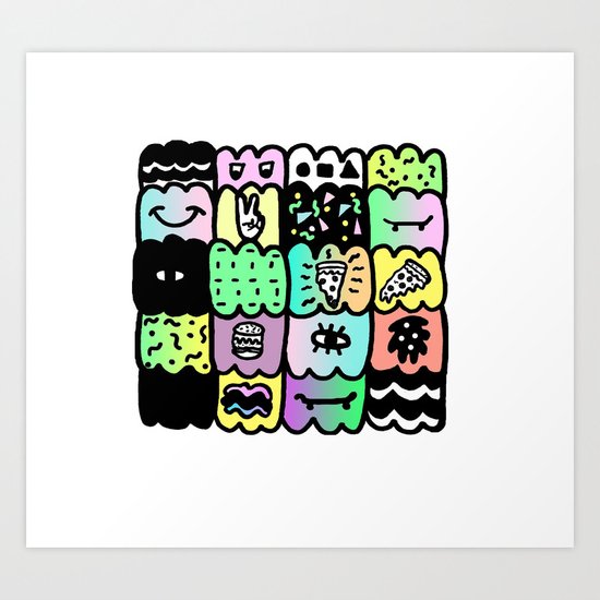 I am a coloured pattern, pattern Art Print