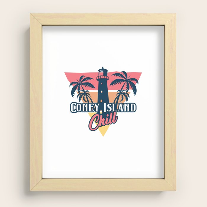 Coney Island chill Recessed Framed Print