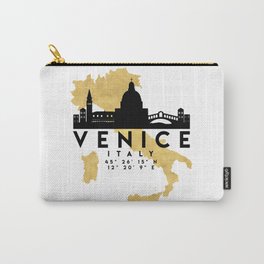 VENICE ITALY SILHOUETTE SKYLINE MAP ART Carry-All Pouch