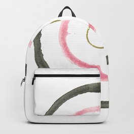 Human Backpack | Minimalistgeometric, Minimalist, Circles, Geometric, Painting, Watercolor, Curated, Splatter, Gold, Black 