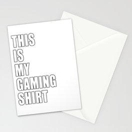 This Is My Gaming Shirt Funny Nerd Gamer Dad Joke Design Whit Text Stationery Cards