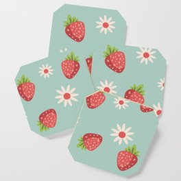 Flowers & Strawberries Coaster