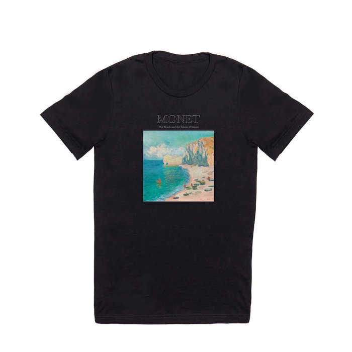 Monet - The Beach and the Falaise d'Amont T Shirt