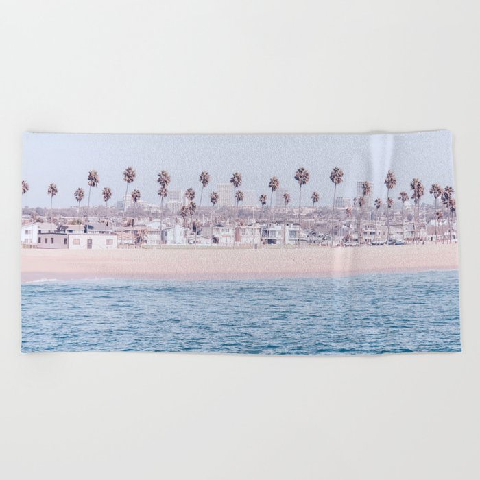 Vintage Newport Beach Print 3 Of 4 Photography Ocean Palm Trees Cool Blue Tropical Summer Sky Beach Towel By Palmtreeprints Society6 Cool hd tropical beach image. society6