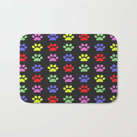 Paw Prints Pattern II Bath Mat