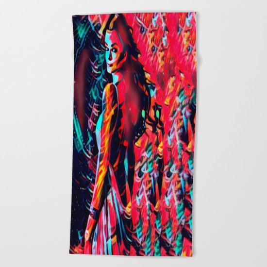 Entire Planets Apart Beach Towel