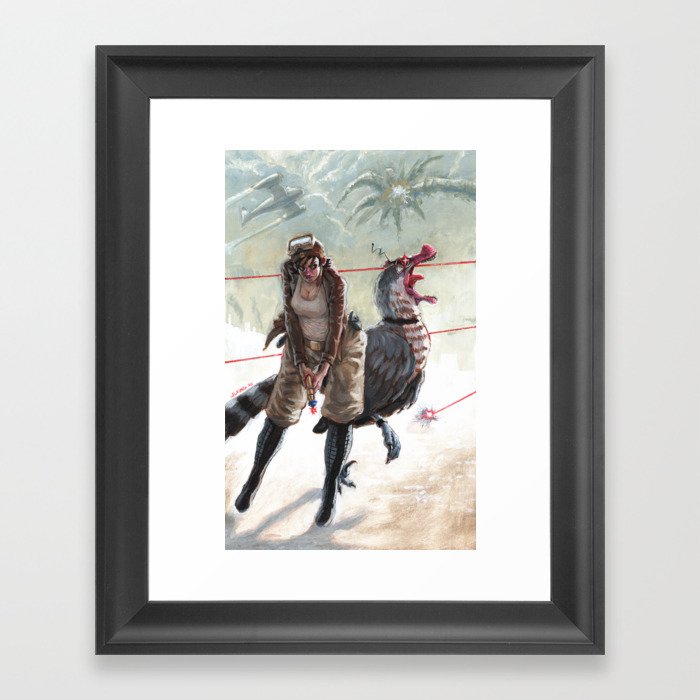 Raptor Wars Framed Art Print