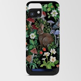 Rabbit and Strawberry Garden iPhone Card Case